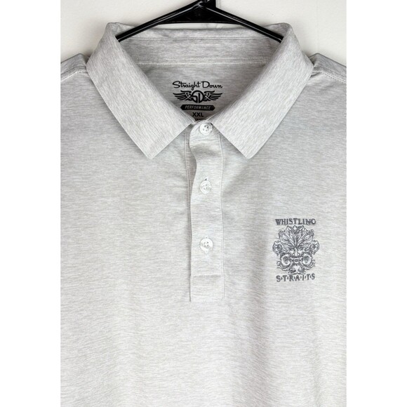 Whistling Straights Grey Performance Polo Embroidered Golf Size XXL, 2XL - Picture 1 of 7